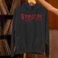 Redrum 怖い不気味な血まみれのハロウィンtシャツ2 パーカー