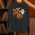 Scary Bold Boo Halloween Ghost Pumpkin Bat Spider Unisex Hoodie