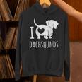 Wiener Dog ダックスフンド 犬 ペット愛好家 I Love Dachshunds パーカー
