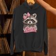 かわいいけど野生的な面白いアライグマの弓ミームかわいい動物のユーモア 長袖tシャツ パーカー