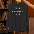 エタノールアルコール分子tシャツ化学ホワイトデザイン パーカー