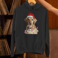 クリスマス ゴールデンレトリバー クリスマス ドッグツリー サンタハット リトリーバー 長袖tシャツ パーカー