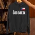 チェコ共和国 胸に Cesko 旗国旗 パーカー