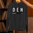 デンデンデンバー コロラドusa 旅行 お土産 白文字 パーカー