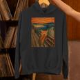 ニャンコの叫び 面白い 猫 ムンクの叫び パロディ おもしろ 服 おもしろグッズ ネタ 長袖tシャツ パーカー