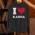 レッドハート I Love Kanoa パーカー
