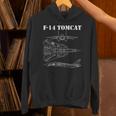 ヴィンテージ ホワイト F14 トムキャット 飛行機 スケマティック F-14 ジェット 長袖tシャツ パーカー