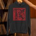 大文字 R ヴィンテージ フローラル イニシャル モチーフ レトロ アルファベット 長袖tシャツ パーカー