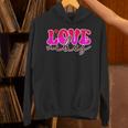 明るいピンク Loveibes ハート ネオンエナジー 長袖tシャツ パーカー