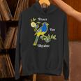 私はウクライナの旗と共に立つ ウクライナを支持する パーカー