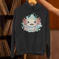 笑顔のaxolotl カワイイかわいい水中漫画 パーカー
