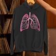 肺の解剖学的2d 医師と呼吸ファン向け パーカー