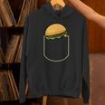 面白いハンバーガー ポケット入り ギフト チーズバーガー ポケット パーカー