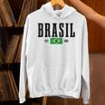 Brasil Est 1500 ブラジル ブラジリアン 国旗 プライド 長袖tシャツ パーカー