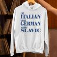 Eat Italian Drive German Marrylavic Quote Car ユーモア パーカー