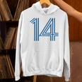 ナンバー14 シャツ レトロユニフォーム ヨーロッパスタイル バックプリントジャージ パーカー