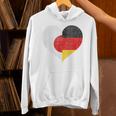 日本 ドイツ 国旗 ハート サッカー パーカー