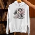 日本 浮世絵 観音菩薩 竜 桜 波 バックプリント 長袖tシャツ パーカー