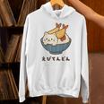 海老天丼 天丼 えび ご飯 ねこ 白猫 天丼好き 猫好き おもしろ かわいい猫 イラスト 猫キャラ 癒し 系 パーカー