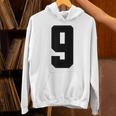 番号9 ナインスポーツジャージ 誕生日年齢 ラッキーナンバーブラック パーカー