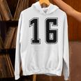 背番号 16 チーム短大スポーツ背番号付きユニフォーム パーカー