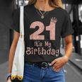21 It's My Birthday 21歳 Happy 21歳の誕生日 女の子 Tシャツ 彼女への贈り物