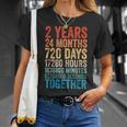 2年目の記念日 彼 彼女 カップル 2回目の結婚 Tシャツ 彼女への贈り物