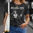 4545135、面白いゴリラリフティングスクワットベンチプレスジム数学 Tシャツ 彼女への贈り物