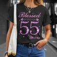 55歳の55歳の誕生日パーティーに神の祝福 Tシャツ 彼女への贈り物