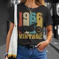 60 歳の誕生日バイカーギフトtシャツ-ヴィンテージ1966バイク Tシャツ 彼女への贈り物