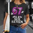 67 シックスセブン 6-7 面白いイタリアンブレインロットゲームスラングミーム Tシャツ 彼女への贈り物