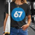 67 歳の誕生日番号 67 バルーン 67 歳の誕生日 Tシャツ 彼女への贈り物