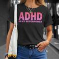 Adhdは私の超能力adhd意識セロトニン陽性 Tシャツ 彼女への贈り物