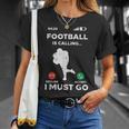 American Football Calling I Must Go ファニーコーチ メンズ レディース Tシャツ 彼女への贈り物
