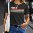 Angie パーソナライズ 名前 レトロ ヴィンテージ 70年代 80年代 90年代 誕生日 Tシャツ 彼女への贈り物