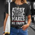Angry Music Make Me Happy Heavy Metal Metalheads Tシャツ 彼女への贈り物