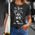 As Aboveo Below Baphomet ブラックマジックデビル 長袖tシャツ Tシャツ 彼女への贈り物
