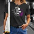 Asexual Pride Fleurs Élégantes Aux Couleurs De La Fierté Ace T-Shirt Cadeaux pour elle