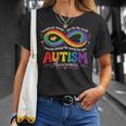 Autism Mom Awareness Rainbow Infinity Neurodiversity Heart T-Shirt Gifts for Her