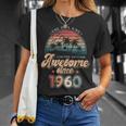 Awesomeince 1960 パームツリー 66歳の誕生日 Tシャツ 彼女への贈り物