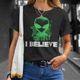 I Believe In Aliens Retro UFO Space Vibes Cosmic Lover T-Shirt Gifts for Her
