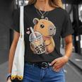 Capybara Bubble Tea Kawaii Niña Disfraz De Capibara Camiseta unisex Regalos para ella