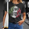Ciao Bella Mit Italienischer Flagge Italienisches T-Shirt Geschenke für Sie