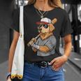 Cool Sports Dog Baseball Theme Playful Puppy Vibes T-Shirt Gifts for Her