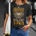 The Craziest Bikers Are Born 1961 Motorcycle 62Th Birthday Tシャツ 彼女への贈り物