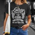 Cumpleaños Las Leyendas Nacen En 1981 Camiseta unisex Regalos para ella