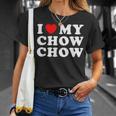 Dog I Love My Chow Chow Chow Tシャツ 彼女への贈り物