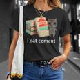 I Eat Cement 猫シャツ キッズ 面白い ダンク 猫 ミーム Tシャツ 彼女への贈り物