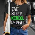 Eatleep Kendo Repeat 面白い格闘技コンバット Tシャツ 彼女への贈り物