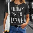 Friday I'm In Love Love デザイン、ハート Tシャツ 彼女への贈り物